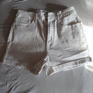 White denim shorts